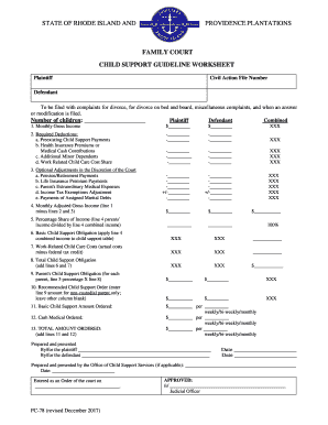 ma child support guidelines worksheet