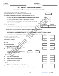 2021 Massachusetts Child Support Guidelines Worksheet - Gray Jay ...