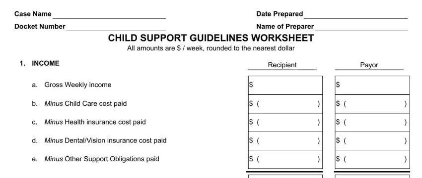 Child Support Worksheet ≡ Fill Out Printable PDF Forms Online