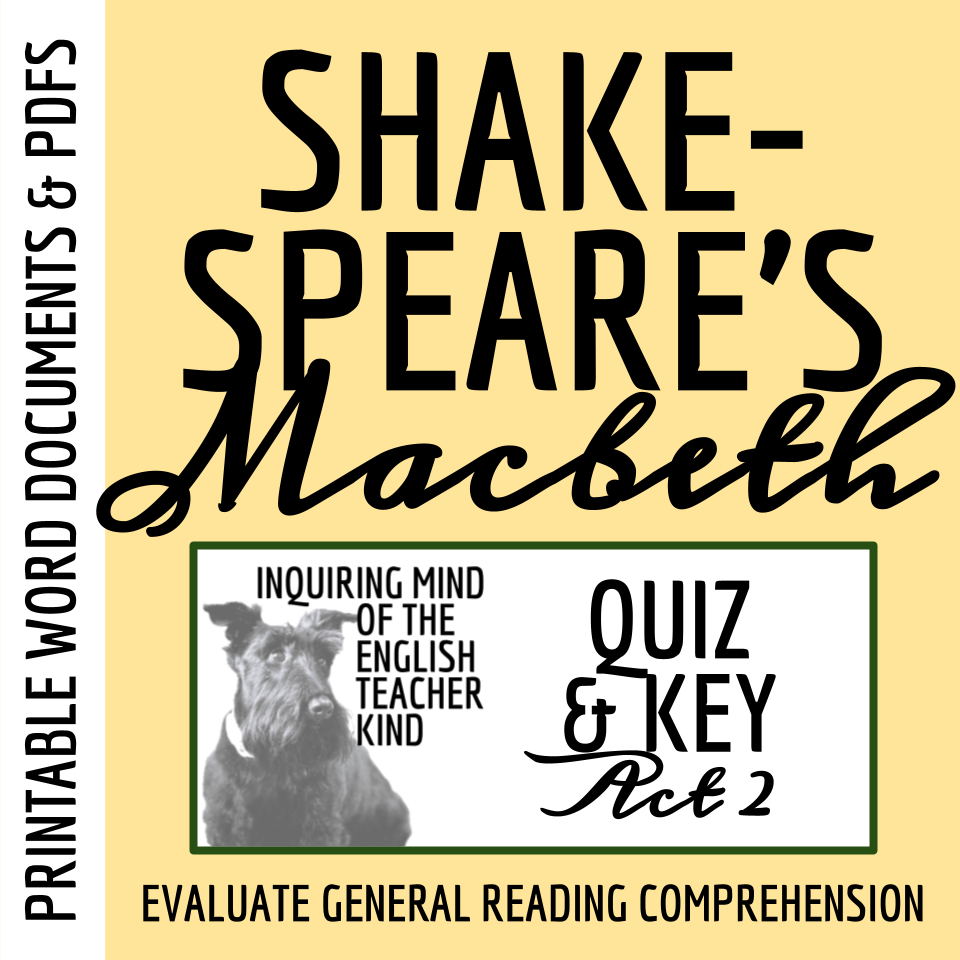 Macbeth Comprehension - Classroom Secrets | Classroom Secrets
