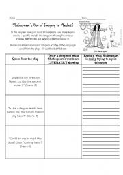 Imagery in Macbeth - ESL worksheet by baniagirl