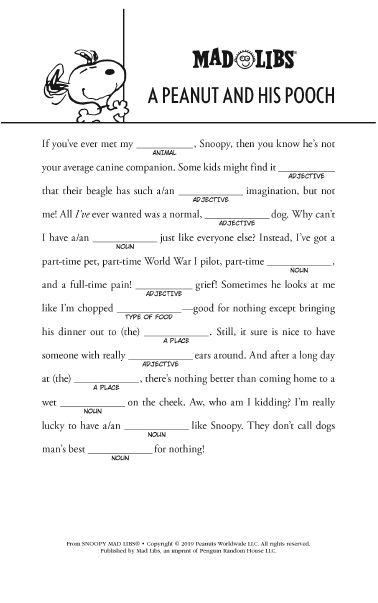 Mad Libs Printables and Activities | Brightly