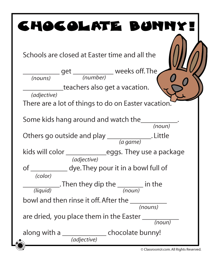 Easter Ad Libs Fill in the Blank Games | Woo! Jr. Kids Activities ...