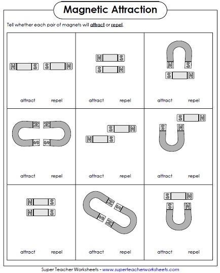 magnet worksheet for kindergarten