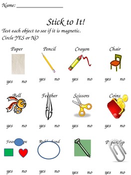 Magnet Worksheet