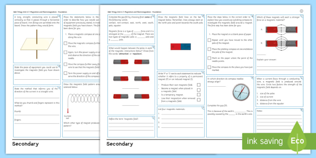 AQA (Combined) GCSE Magnetism and Electromagnetism Foundation Revision