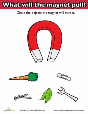 Learn About Magnets, Worksheet, science magnets