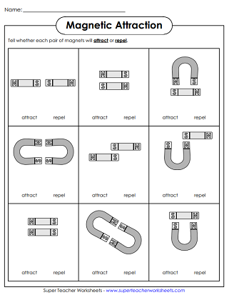 magnets worksheet