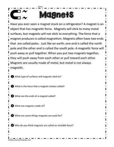 Magnets Worksheets
