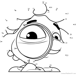 Sid with Magnifying Glass dot to dot printable worksheet - Connect ...