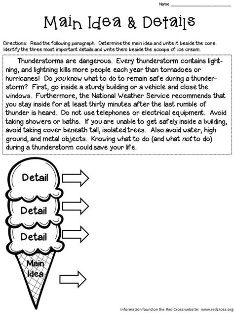 Main Idea And Supporting Details Worksheets 3Rd Grade