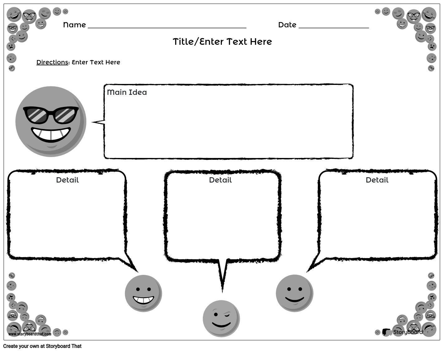 Main Idea Worksheets: Free Main Idea &  Details Templates