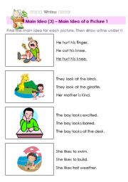 Main Idea of a Picture - ESL worksheet by nailkka
