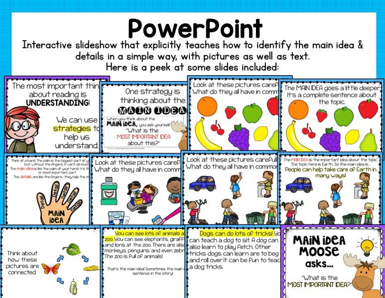 Tips for Teaching Main Idea and Details to Beginning Readers