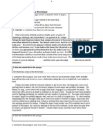 Summary and Main Idea Worksheet 2: Directions: Read Each Passage ...