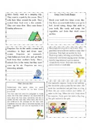 Identifying the main idea worksheets
