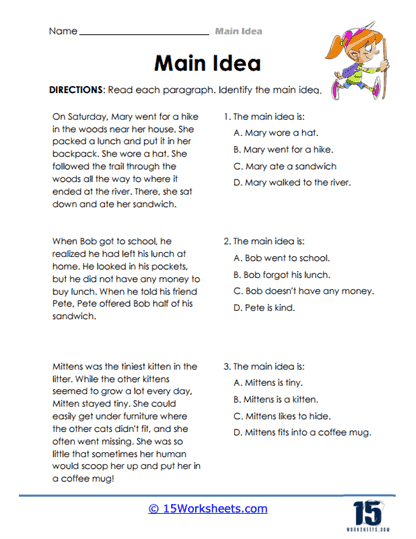 Main Ideas Worksheets - 15 Worksheets Library