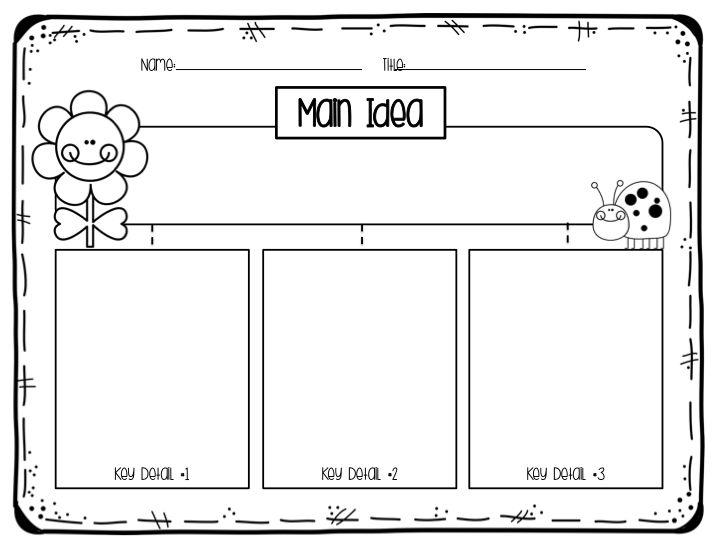main idea worksheet for 1st graders
