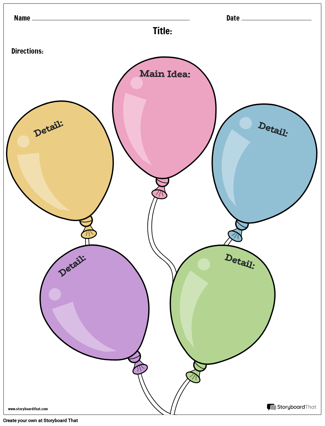 main idea worksheet for high school