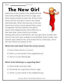 main idea worksheet grade 2