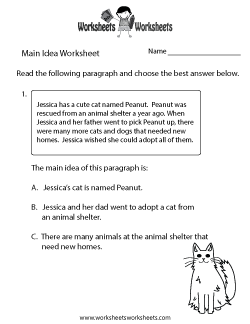 Main Idea Worksheets | Worksheets Worksheets