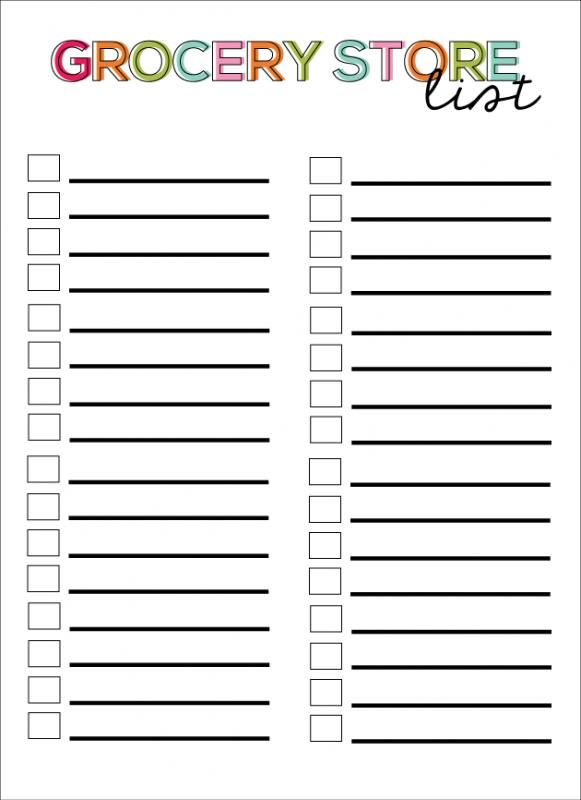 make a printable grocery list