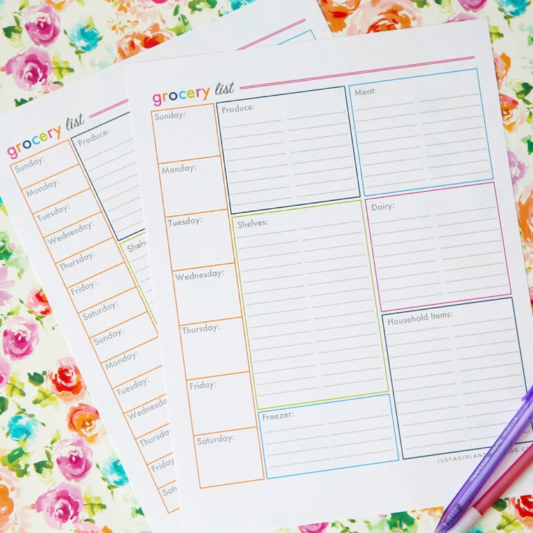 Free Printable Grocery List and Meal Planner | Abby Lawson