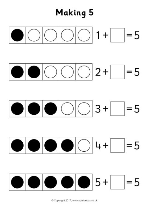 Making 5 Worksheets (SB12206) - SparkleBox