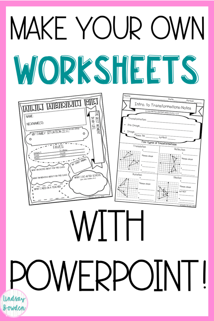 make a worksheet