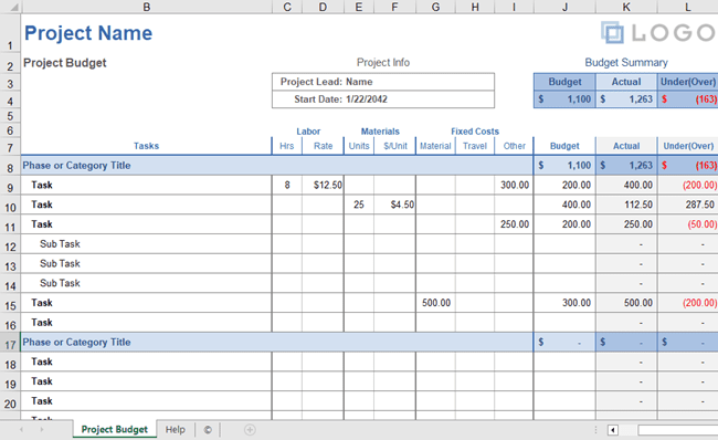 7 Free Excel Spreadsheet Templates for Budgeting
