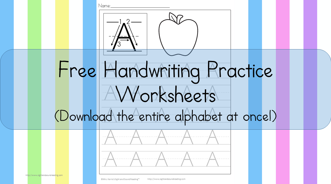 26 Free Printable Handwriting Worksheets for Kindergarten | Mrs ...