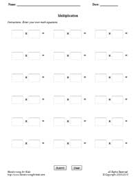 Handwriting for Kids - Mathematics - Multiplication - Customized ...