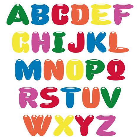 Bubble Letters Free Printable