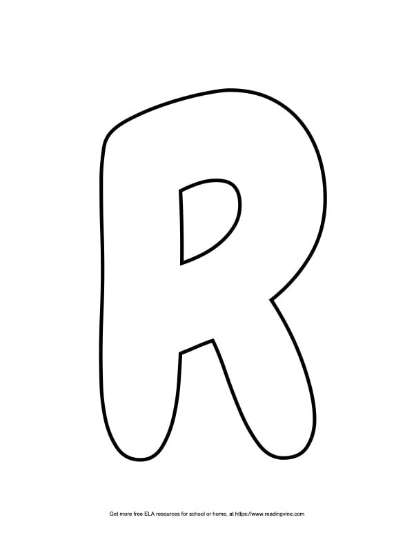 Bubble Letter R | 19 Free Printable Styles