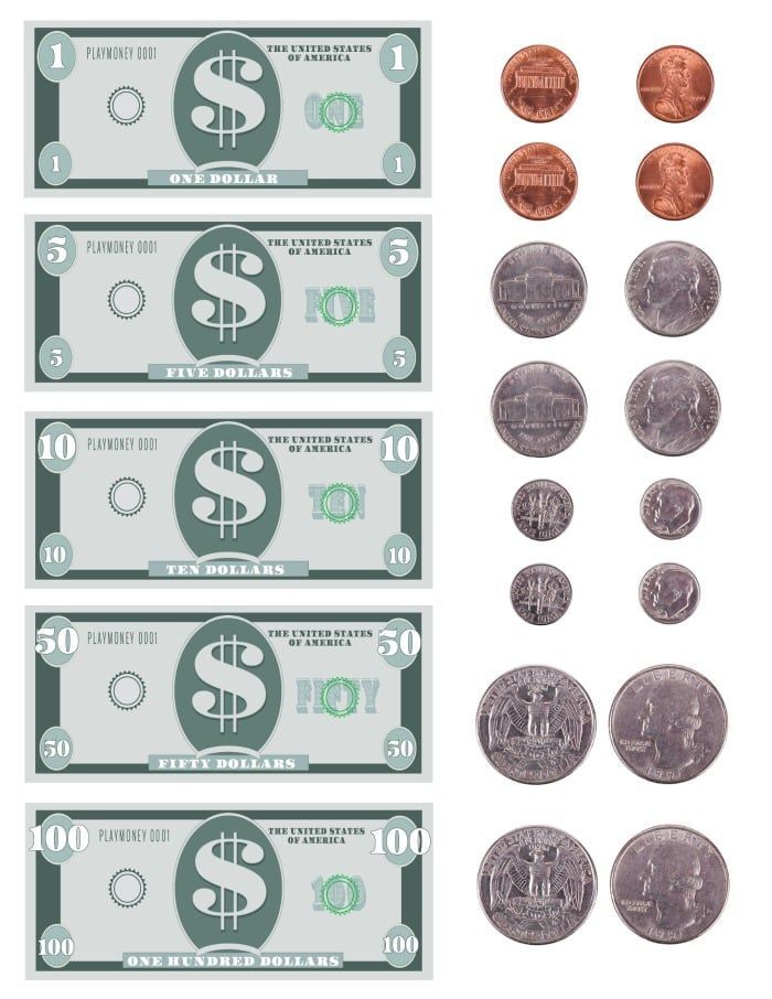 Free Printable Play Money Template - Freebie Finding Mom ...