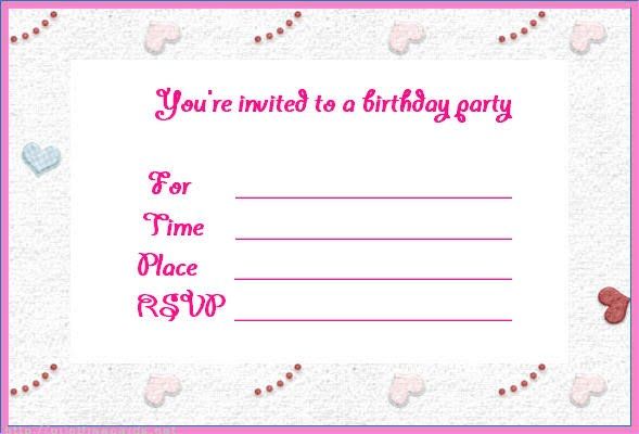 Free Online Birthday Invitations