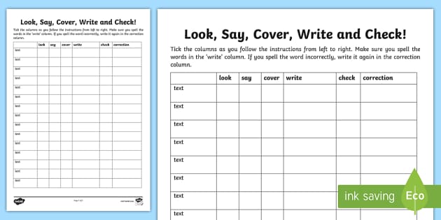 make spelling worksheet from your own list