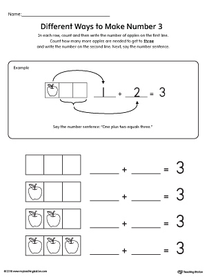 FREE* Different Ways to Make Number 3 Printable Worksheet ...