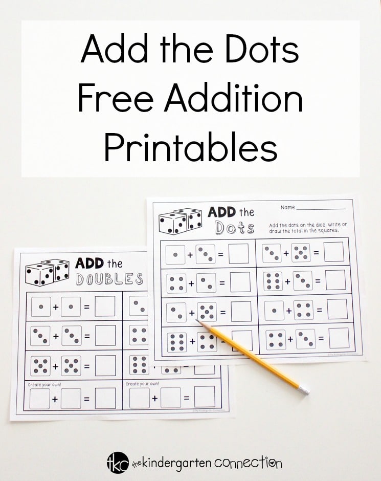 Add the Dots Addition Free Printable Worksheets