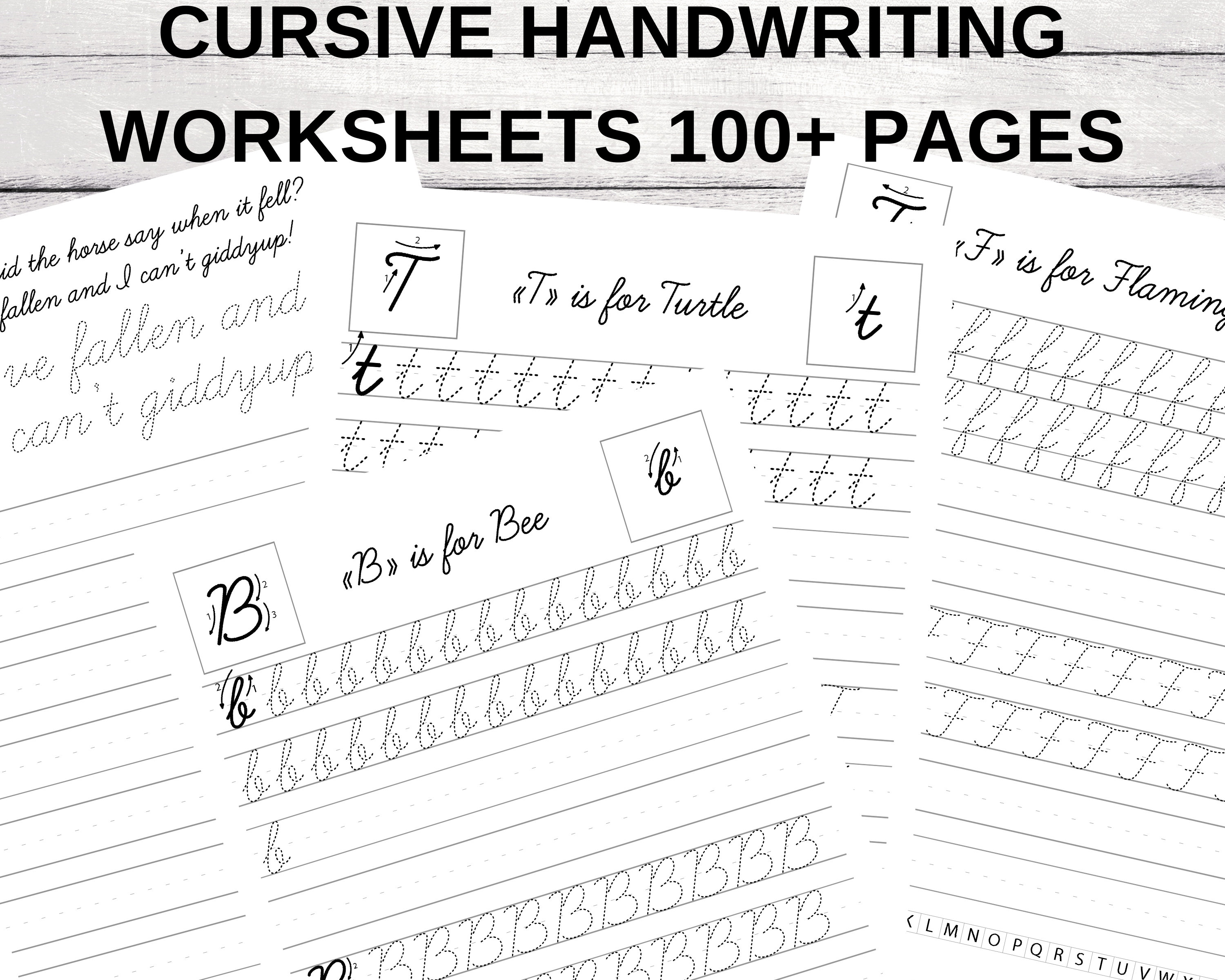 Printable Cursive Handwriting Worksheets for Kids, Cursive Writing
