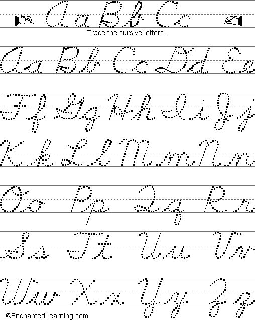 Writing Cursive Letters