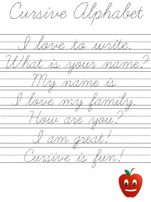 make your own cursive writing worksheet