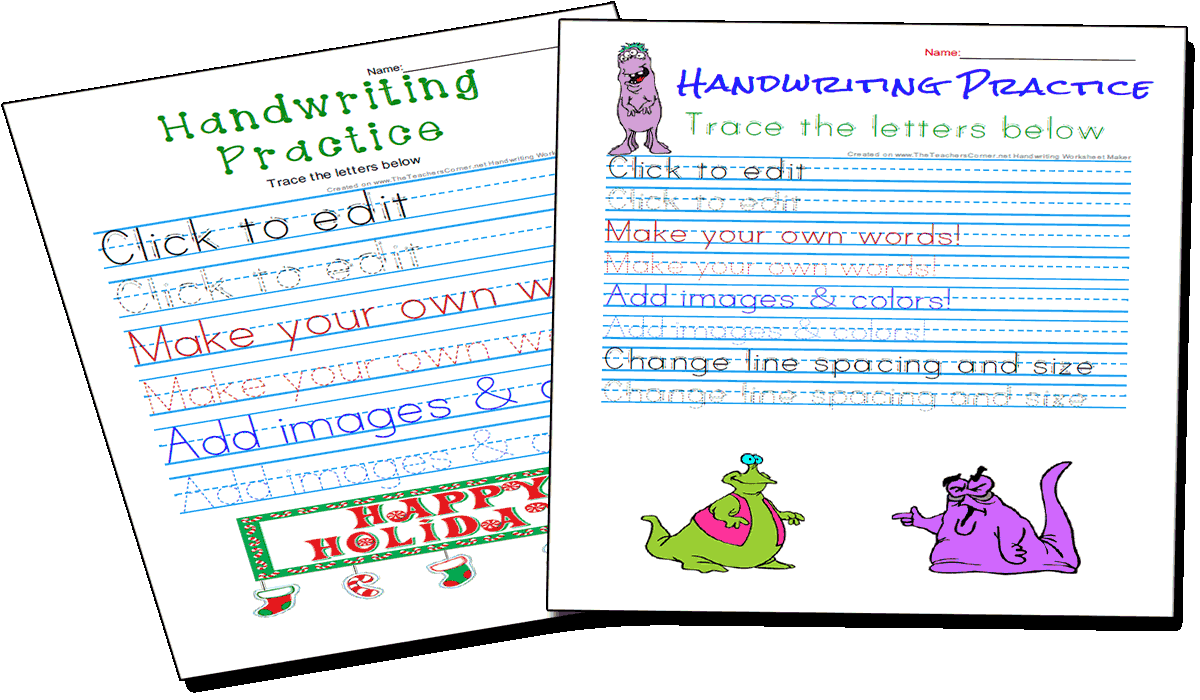 make your own handwriting worksheet for kids
