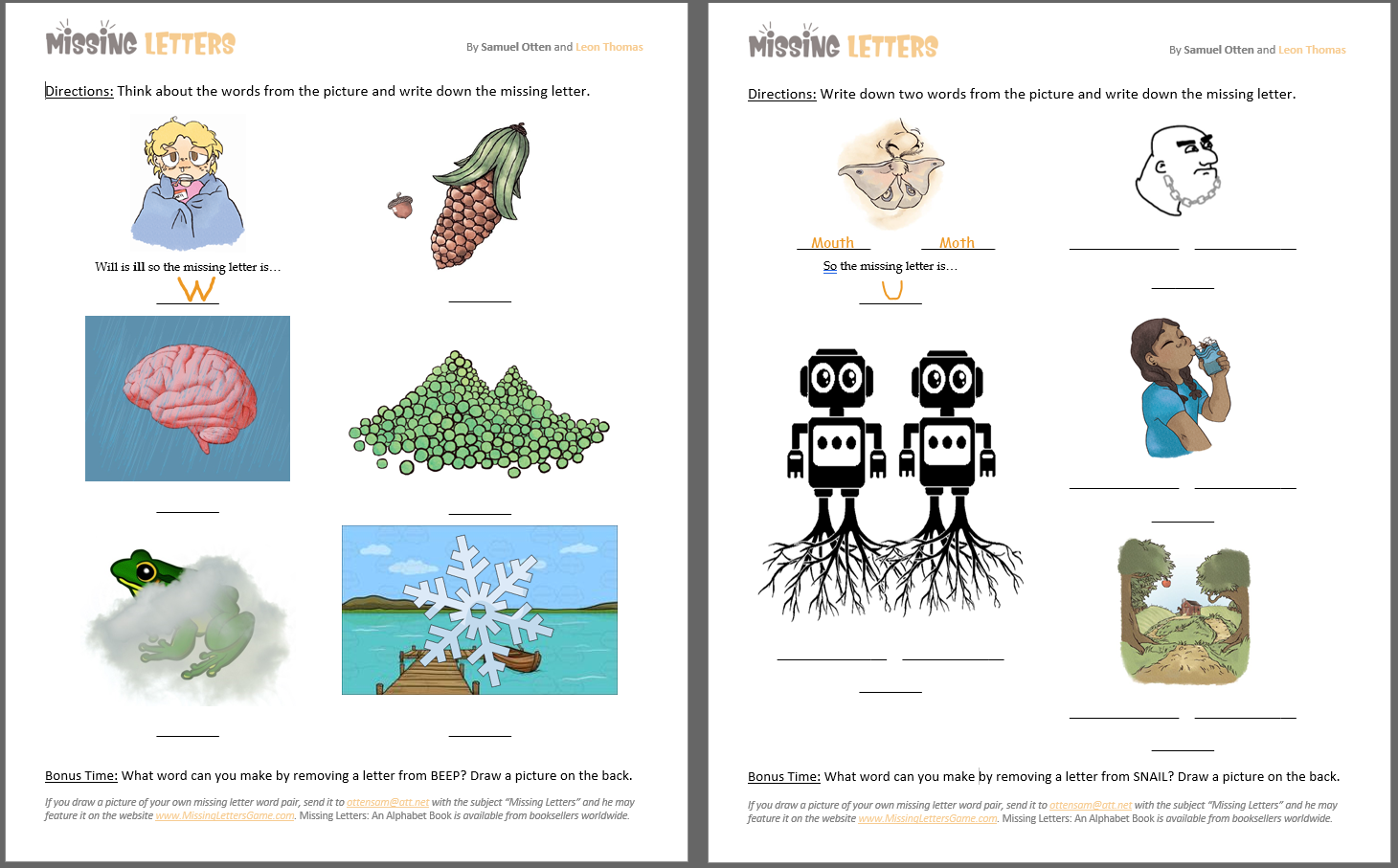 make your own missing letter worksheet