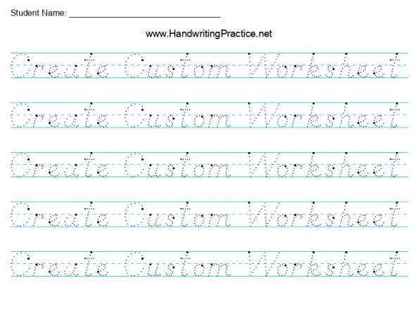 make your own printable handwriting worksheets a to z