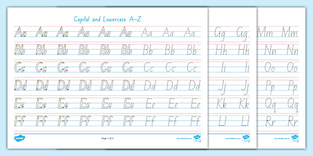 make your own printable handwriting worksheets a to z