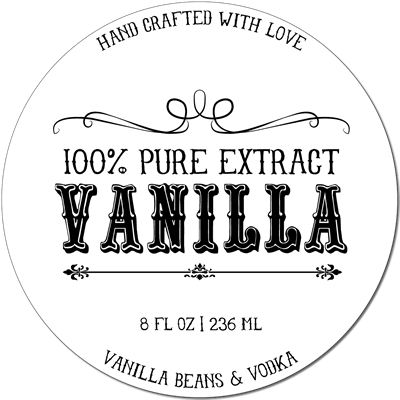 FREE Homemade Vanilla Labels Printable, Tags &  Recipe!