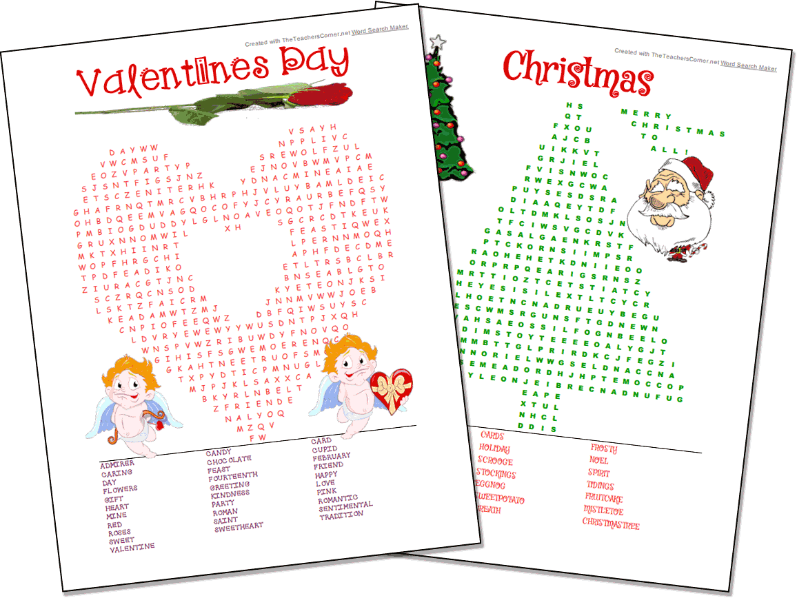 make your own printable word games