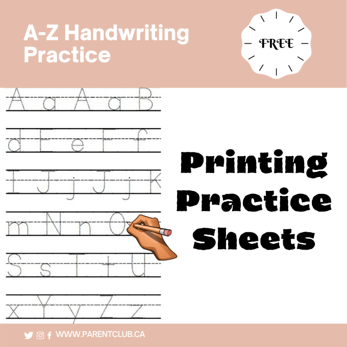 Free Printing Practice Sheets Worksheets Library