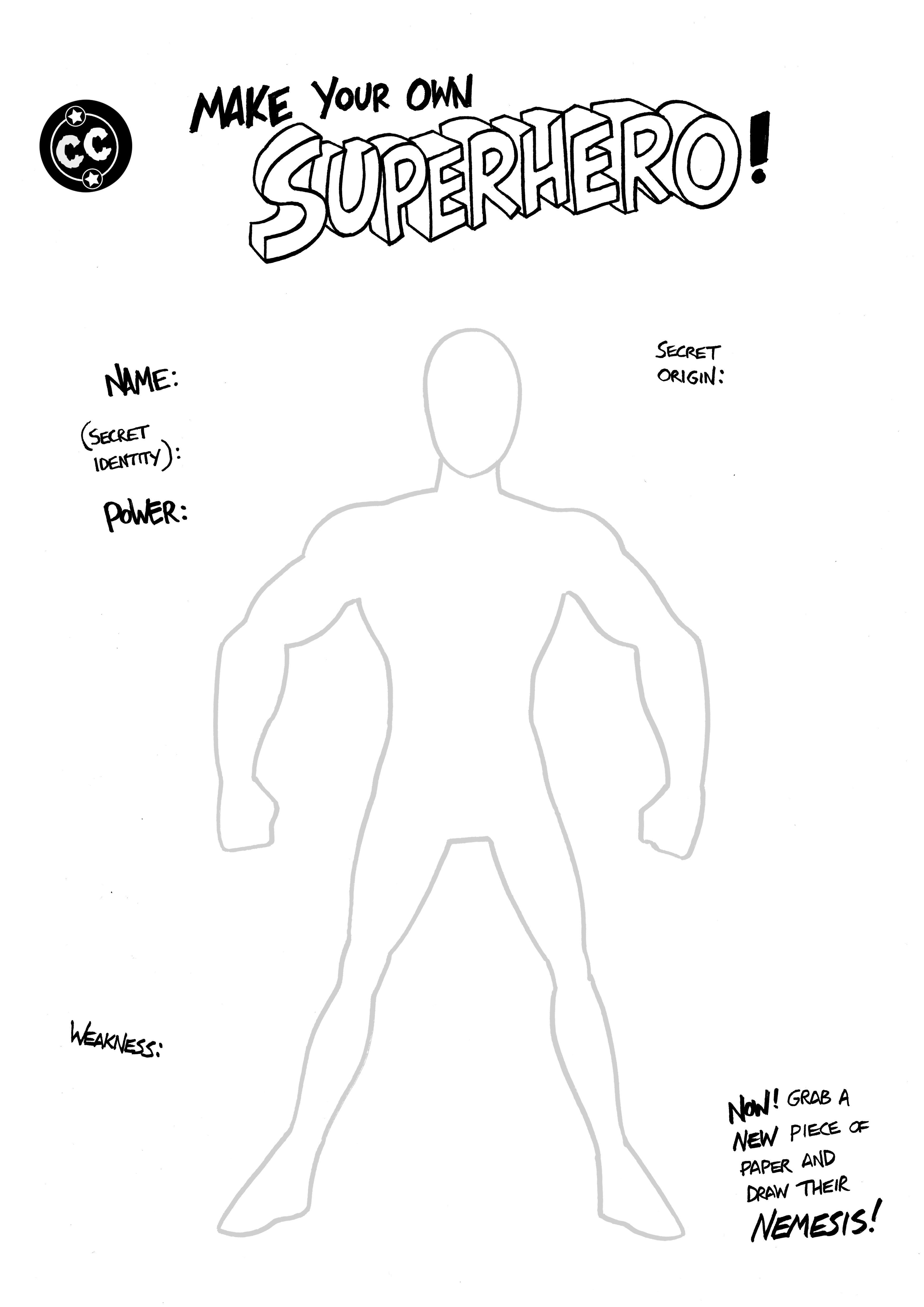 July Comics Challenge: Make Your Own Superhero! - Comics Club